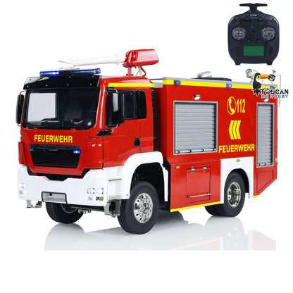 4x2 RC Fire Fighting Truck 1:14 2-speed Transmission Radio Control Fire Vehicles Assembled and Painted Sound Light System