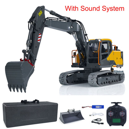 EC160 1:14 3 Arms RC Hydraulic Excavator Remote Control Diggers Painted and Assembled Construction Vehicle Hobby Model Standard Version