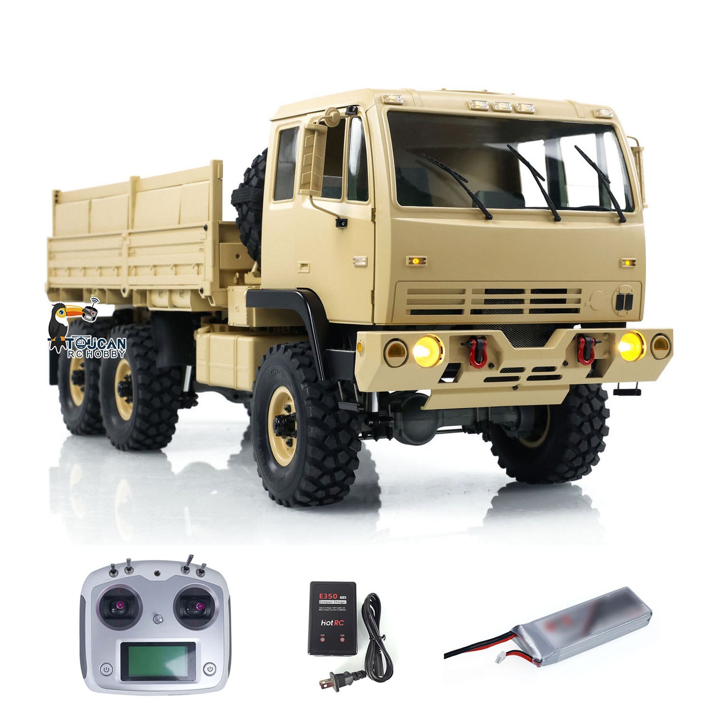 IN STOCK Customized CrossRC FC6 1:12 RTR RC Military Truck Radio Control Off-road Vehicle Cars 6WD DIY Model Smoke Unit 650mm*228mm*262mm