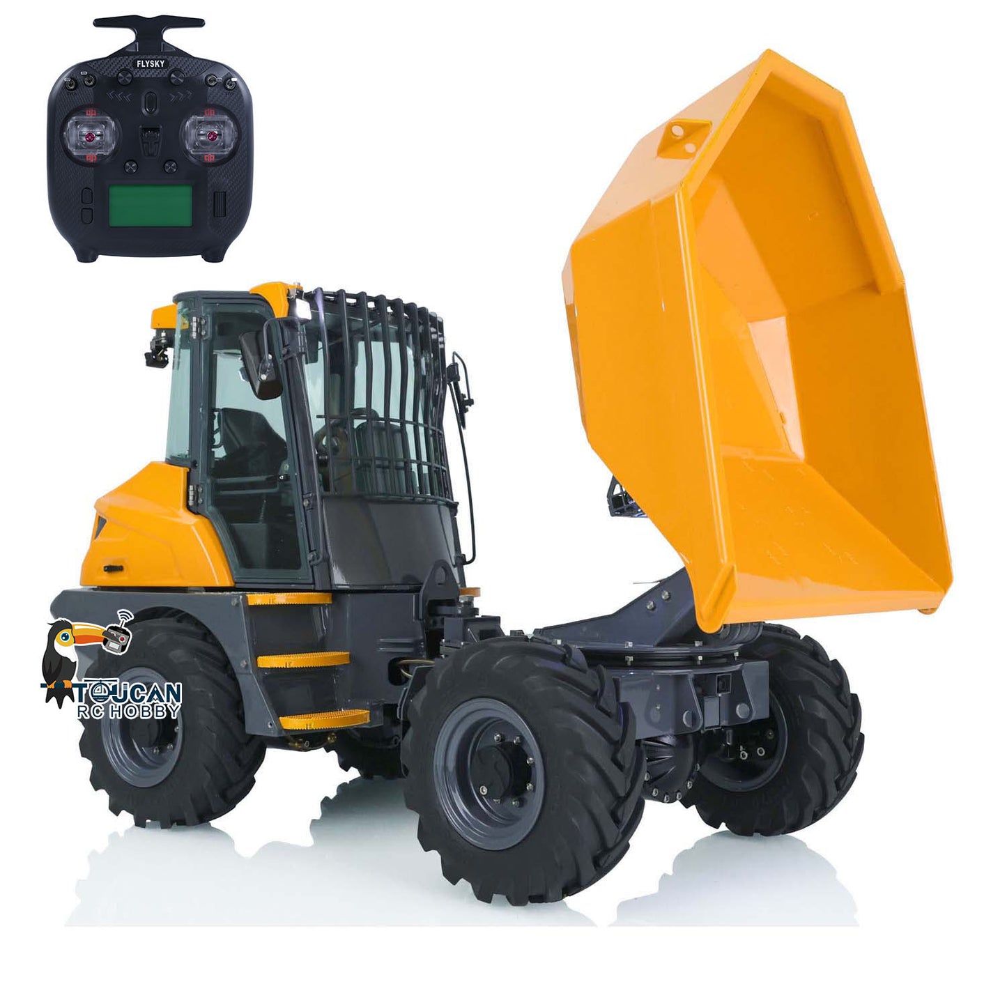 LESU 1/14 4X4 Painted AOUE 6MDX Metal Articulated Remote Controlled Hydraulic Dumper Truck Tipper Car ESC PNP Motor