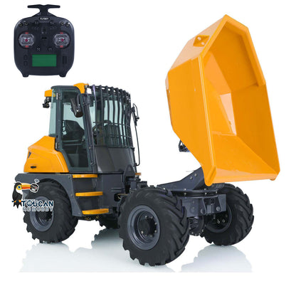 LESU 1/14 4X4 Painted AOUE 6MDX Metal Articulated Remote Controlled Hydraulic Dumper Truck Tipper Car ESC PNP Motor