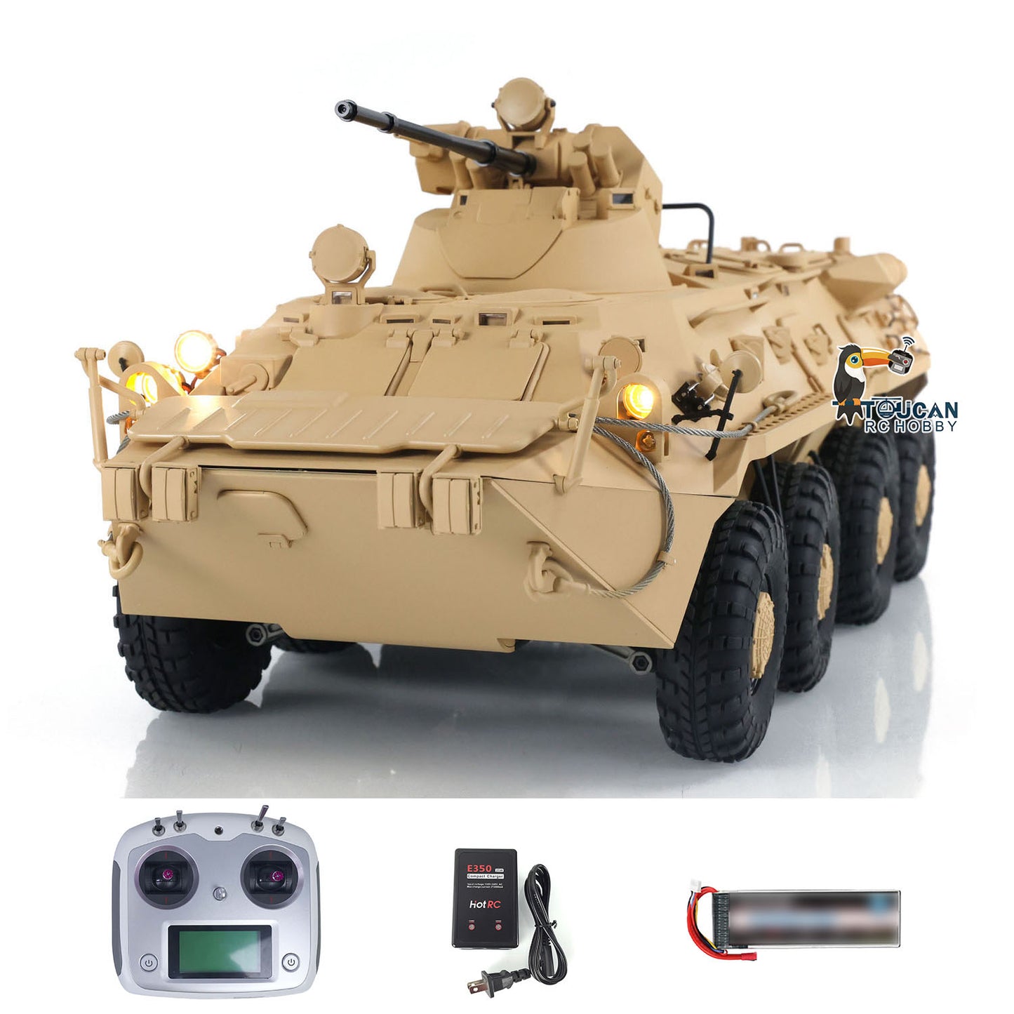 CROSSRC 1/12 RC Armored Transport Vehicle BT8 8X8 RTR Radio Control Emulated Military Car Hobby Models Two-speed Motor Servo ESC