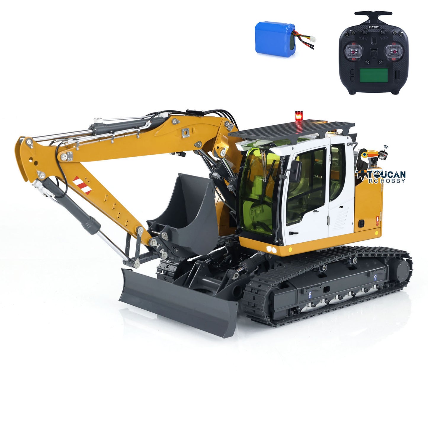 CUT 1/14 Scale 914 5-ways RC Hydraulic Excavator Valve Metal Remote Control Digger Hobby Model RTR Ver ESC Servo Motor