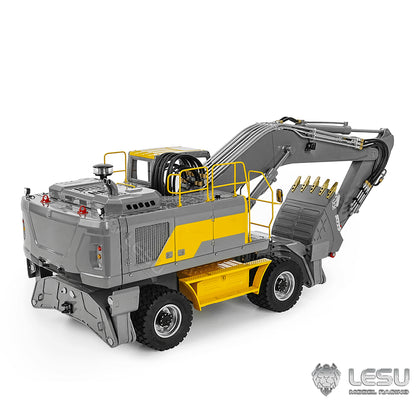 1/14 LESU RC Hydraulic Excavator Aoue ET30H Wheeled Digger Assembled and Painted Model Light System Pump Valve