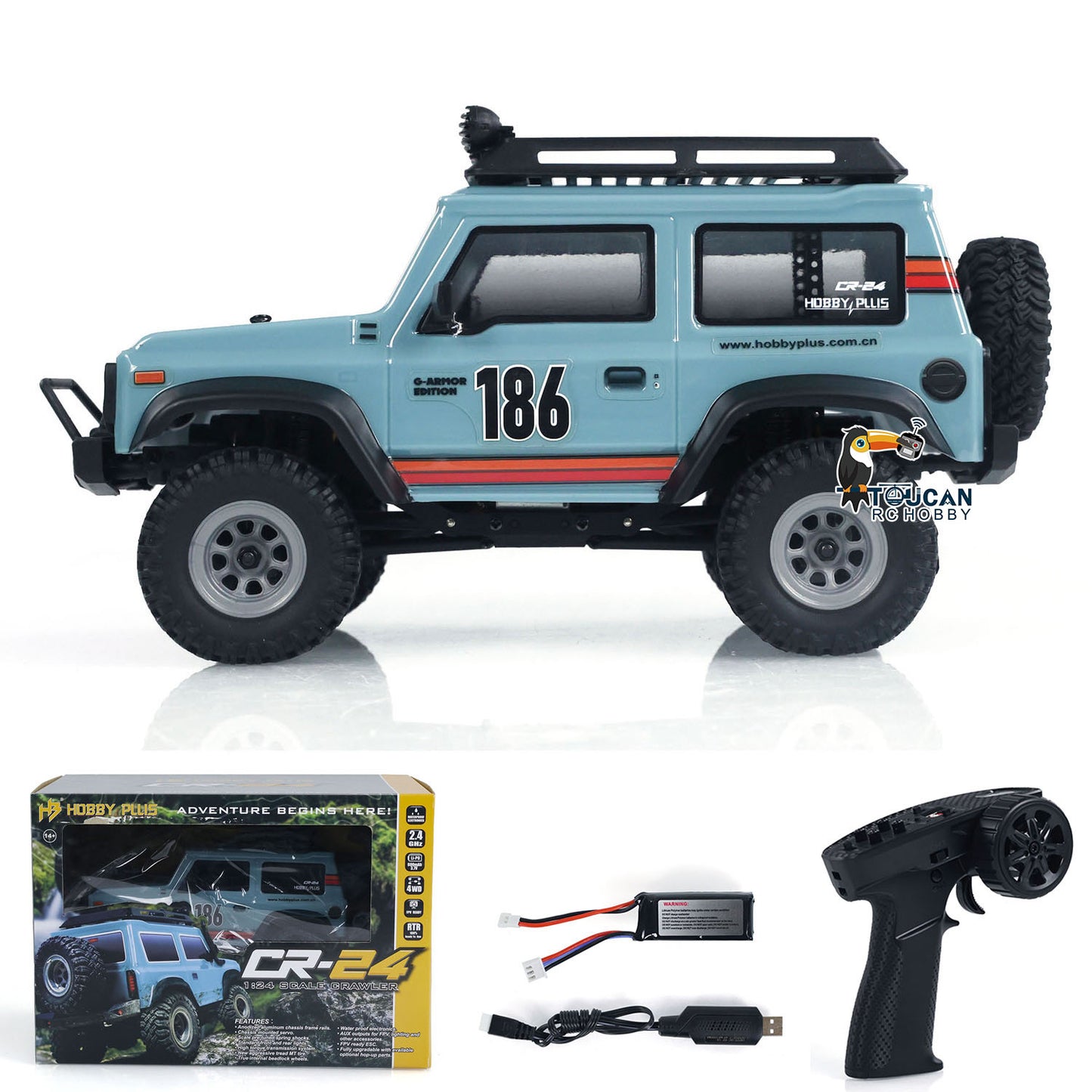 1:24 4WD 4x4 2.4Ghz RC Rock Crawler Car Mini Radio Controlled Climbing Off-road Vehicles ESC Servo Motor DIY Model