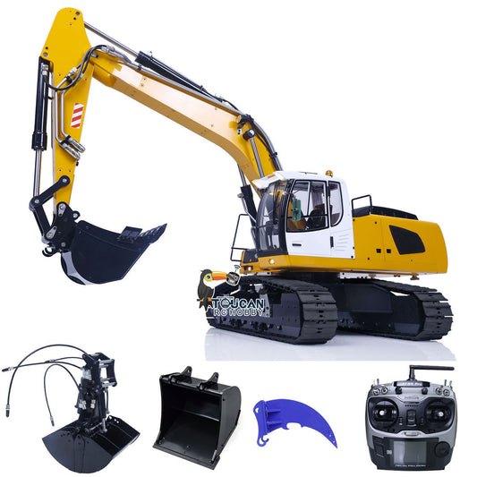 1/14 RC Hydraulic Excavator 946 Digger Clamshell Bucket Ripper Metal Booms Tracks Bucket Rotation Cabin Oil Tube Easter Sale