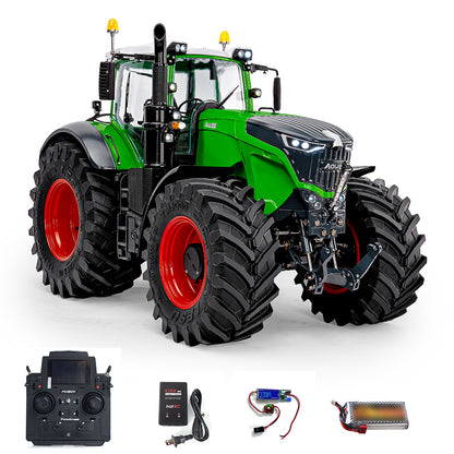 Brand New LESU AOUE 1050 4x4 1/14 Metal Hydraulic RC Tractor Radio Remote Control Model 4WD Electric Car Toy Smoking Light Sounds Battery