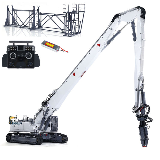 1/14 RC Full Hydraulic Demolition Excavator LESU LR960 RTR Digger Model Demolition Arm Frsky XE Radio 13CH Valve Battery GPS