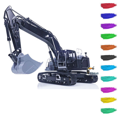 1/14 Metal LESU LR945 RC Hydraulic Excavator Remote Controlled Digger Assembled Painted Model PL18EV Lite ESC Servo