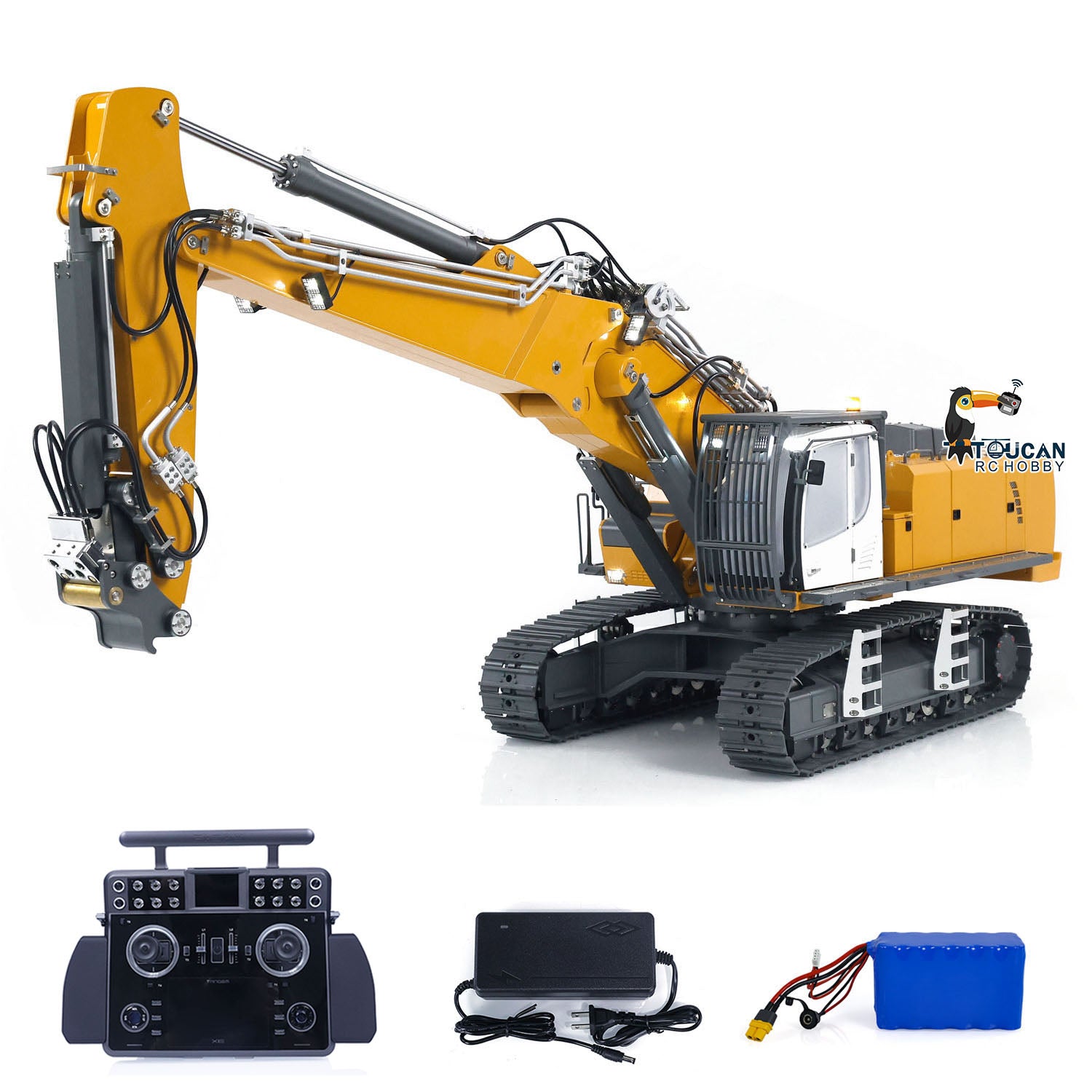 1/14 K970-301S CUT 3 Arms Hydraulic RC Excavator Radio Controlled Digger  Tamden XE Simulation Vehicles RTR Painted