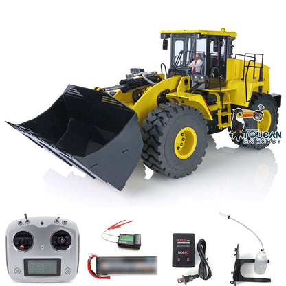 XDRC 1/14 Scale Metal WA470 RC Hydraulic Loader 980L Ready to Run Earth Mover W/ Lights Sound Battery