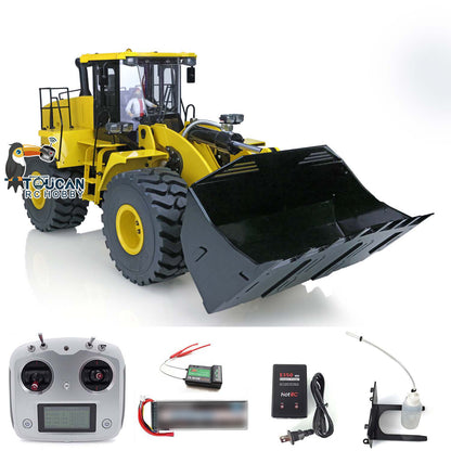 XDRC 1/14 Scale Metal WA470 RC Hydraulic Loader 980L Ready to Run Earth Mover W/ Lights Sound Battery