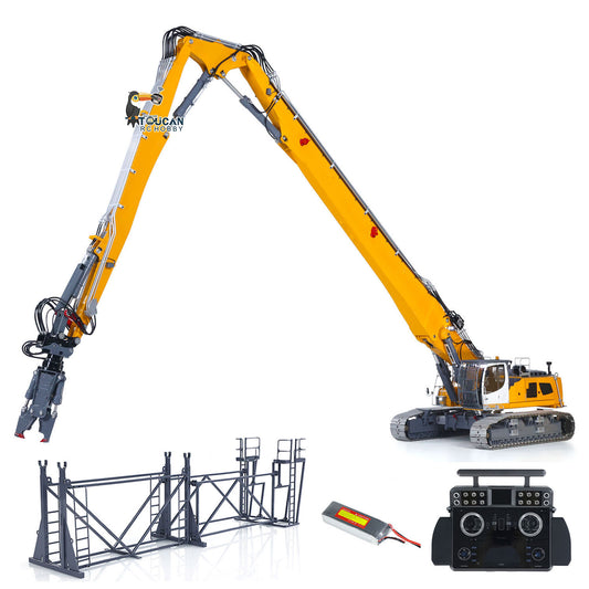 1/14 RC Full Hydraulic Demolition Excavator LESU LR960 RTR Digger Model Demolition Arm Frsky XE Radio 13CH Valve Battery GPS