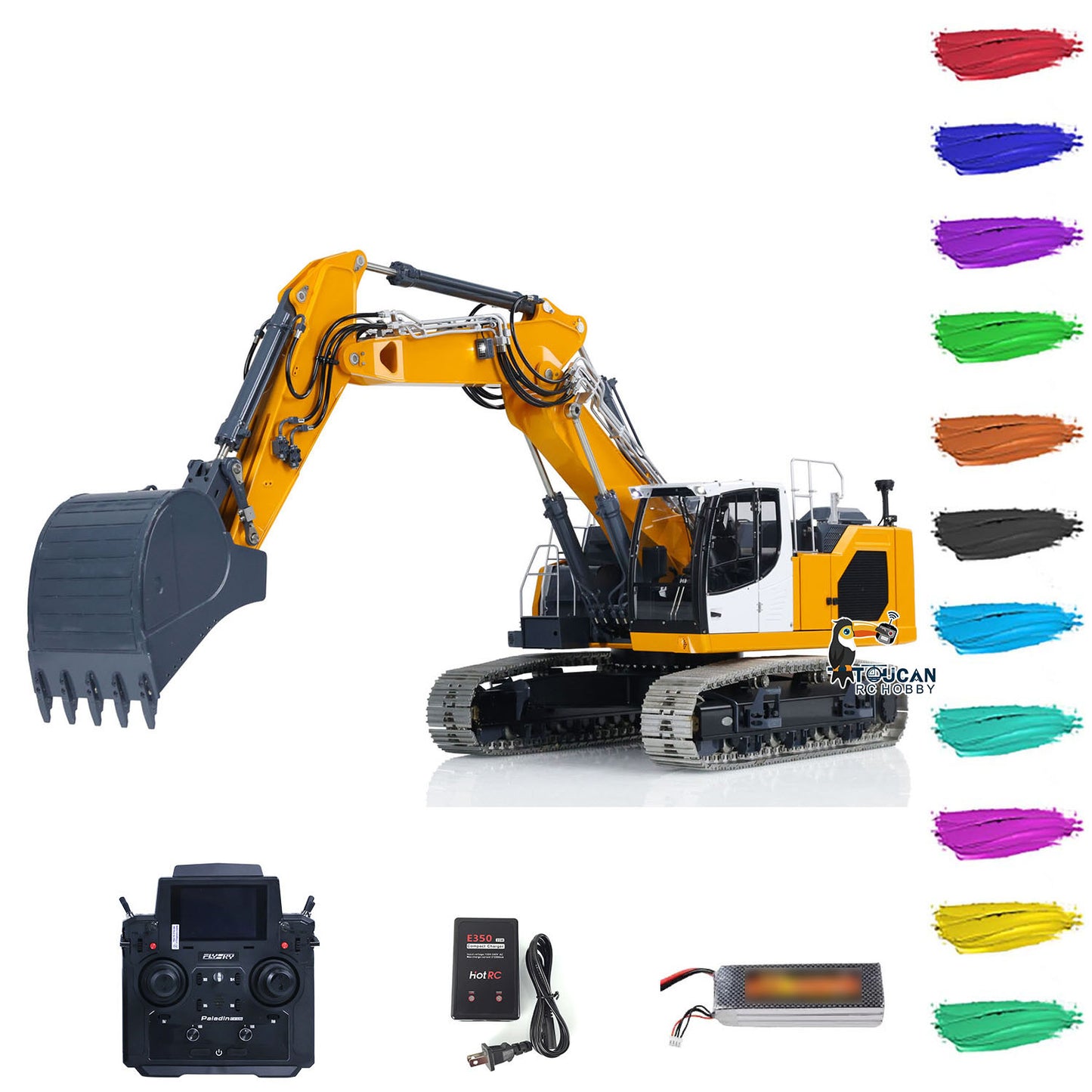 LESU 3-Section Arm Metal 1/14 Hydraulic RC Excavator LR945 Radio Control Diggers PNP/RTR Optional Versions