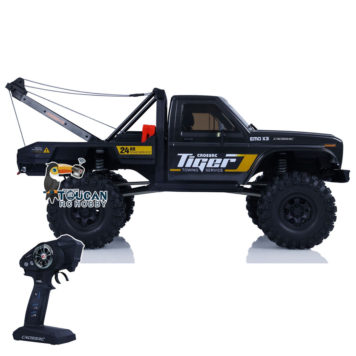 US Stock CORSSRC EMO X3 4WD 1/8 4x4 RC Rescue Towing Car Remote Control Crawler Climbing Vehicle DIY Model ESC Motor Servo