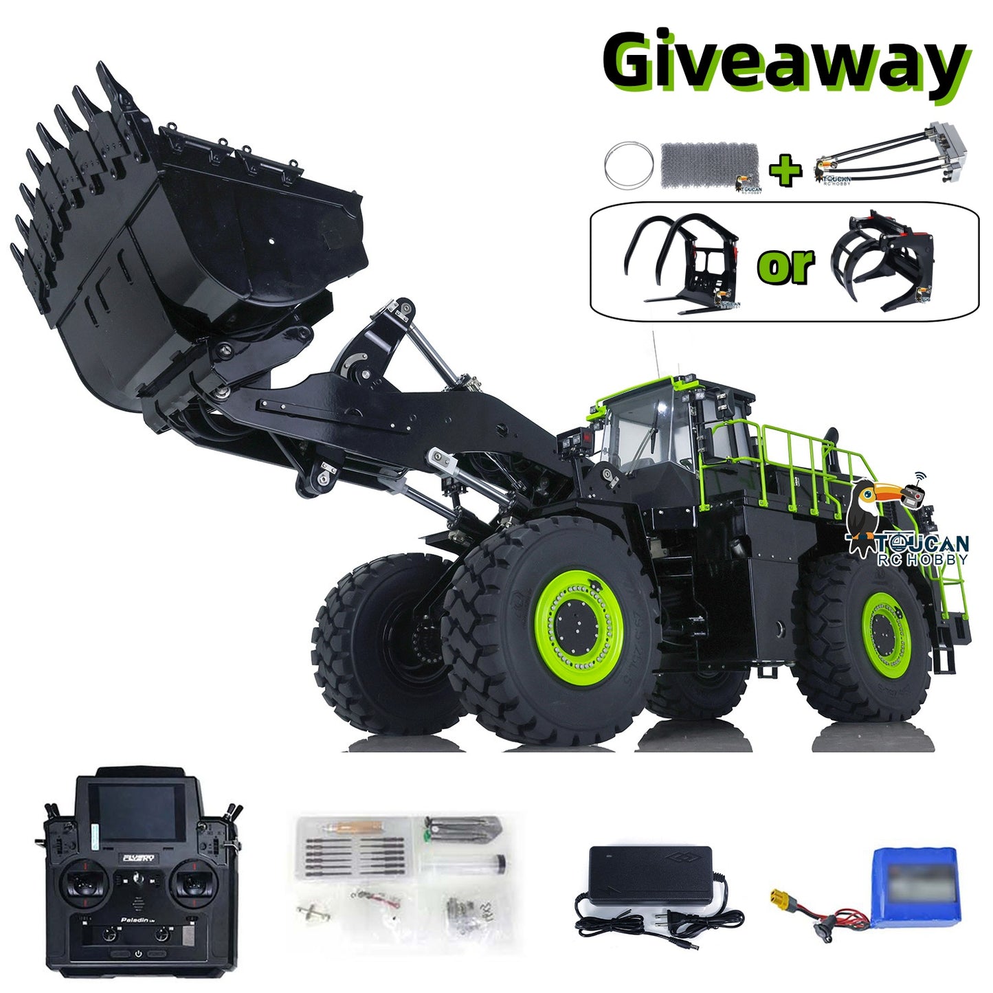 Kabolite 988K Metal RC 1/14 Hydraulic Heavy Loader K988 100S PL18 Lite Radio Control Truck Upgraded Vehicle RTR 6CH Reversing Valve