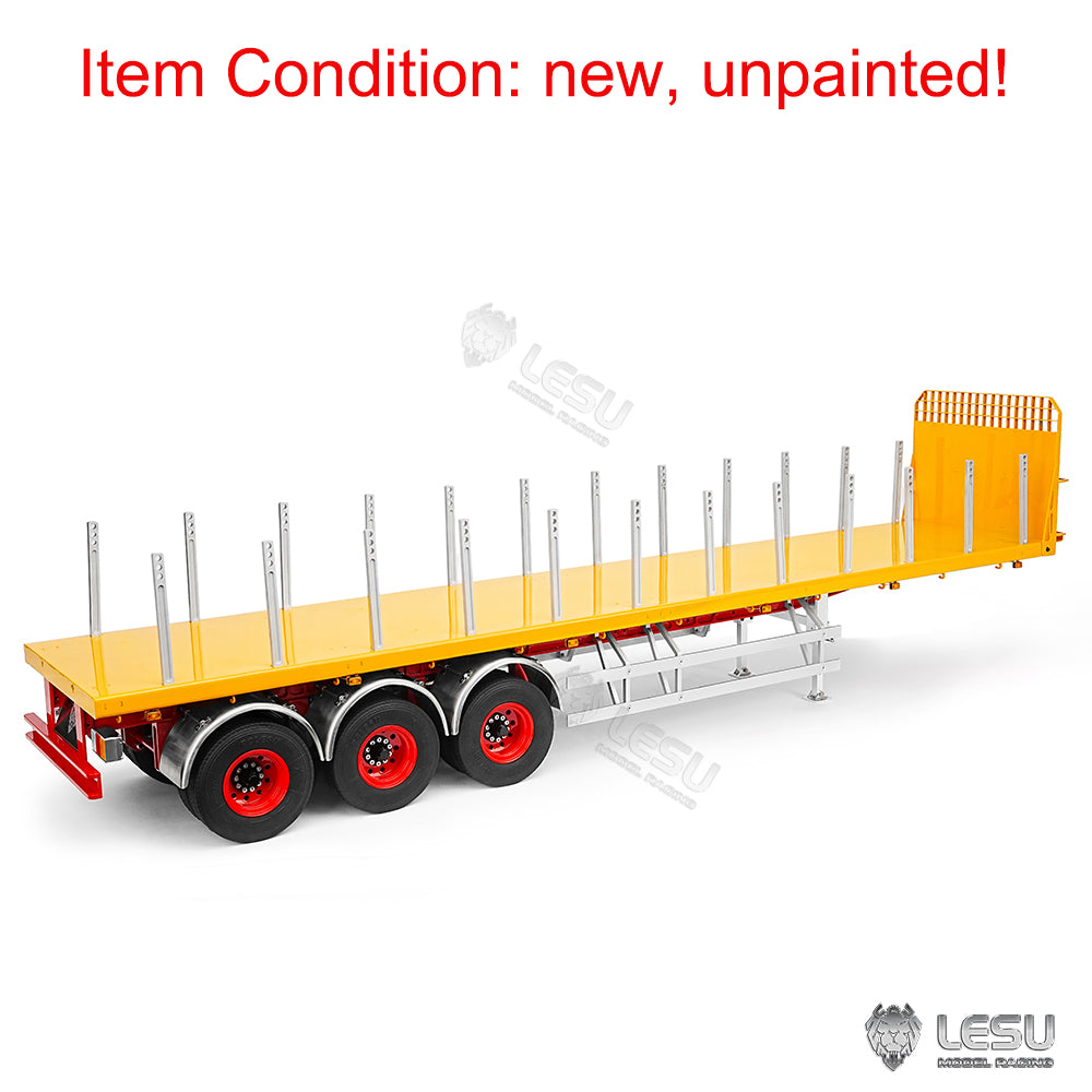 LESU 1/14 40FT Semi Metal Trailer Assembled and Painted/Unpainted for RC Tractor Truck Electric Cars DIY Models