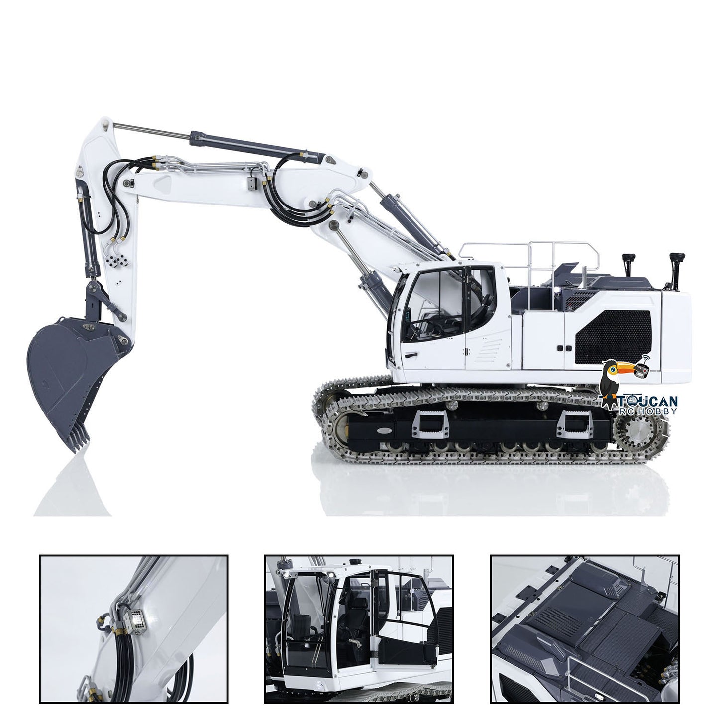 IN STOCK LESU LR945 1/14 3-arm RC Hydraulic Equipment Metal Excavator Remote Control Digger Electric Vehicle Kits PNP RTR Optional Versions