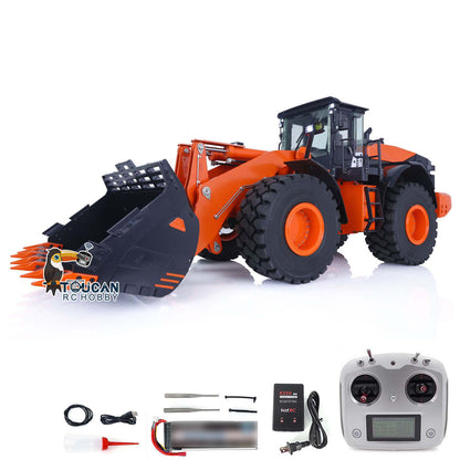 JDMODEL Metal 1/14 RC RTR Hydraulic Loader JDM-198 ZW370 W/ 201 Sound System 2-Speed Transmission Battery Pump Servo ESC