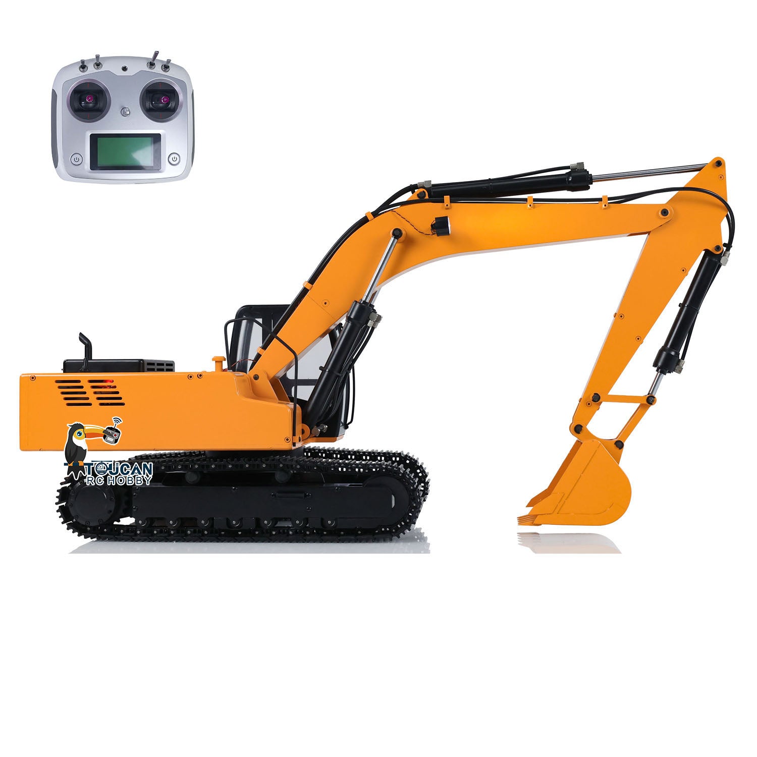 JDMODEL 1/12 Hydraulic Excavator 4200XL Assembled Tripper Bucket RC Hobby  Grade Truck Pump Tube Tracks Radio W/O Battery Sound