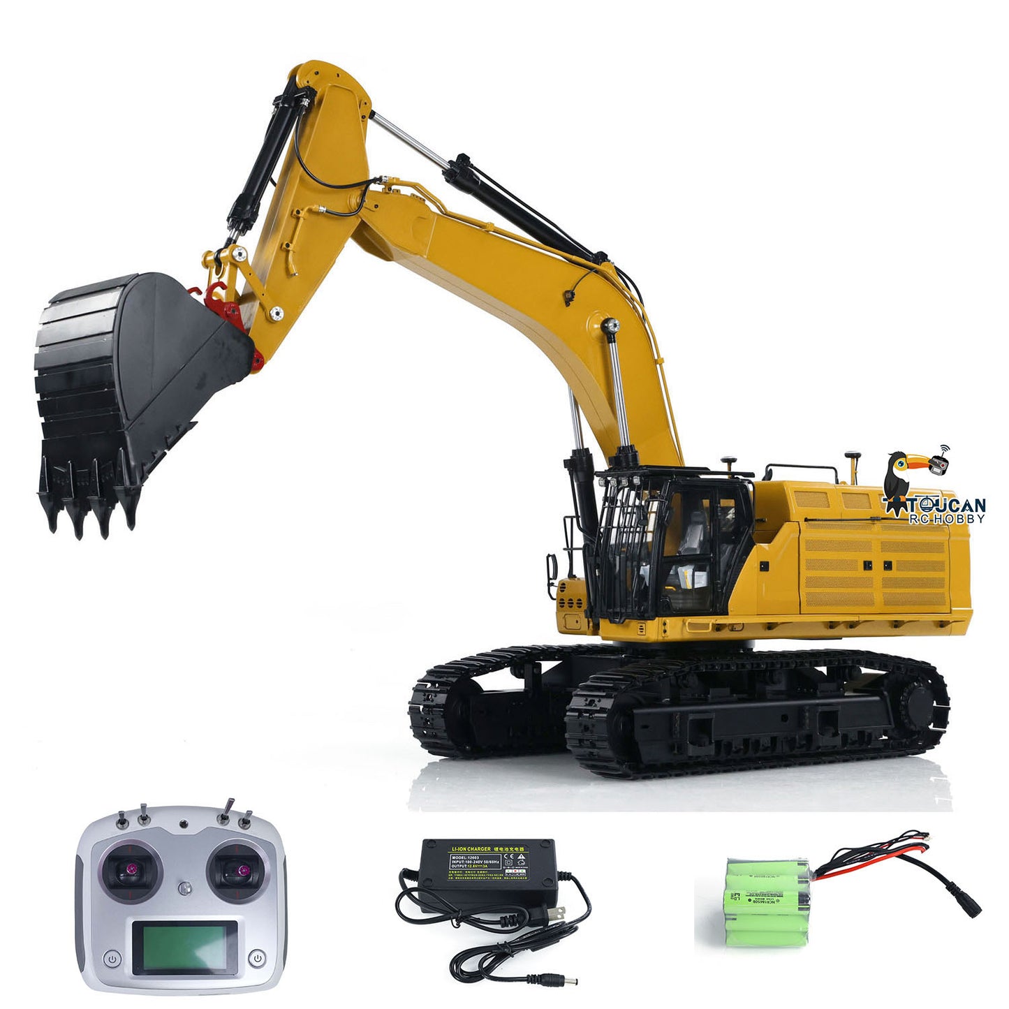 Metal 1/14 RC Hydraulic Mining Excavator 374F Radio Control Construction Vehicle Assembled & Painted FlySky I6S