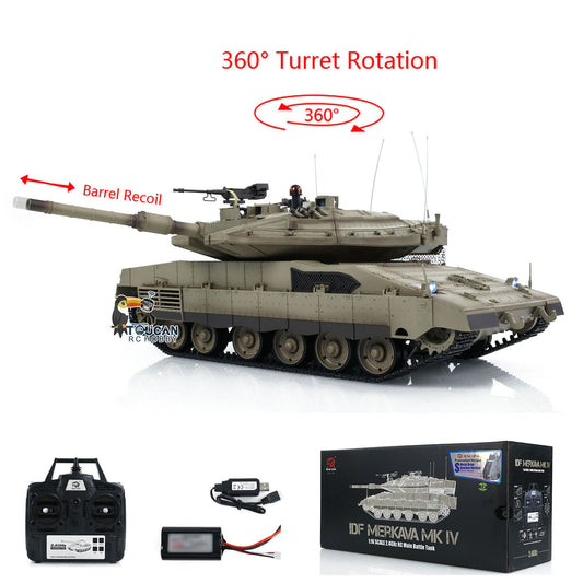 US STOCK 1:16 Scale IDF Merkava MK IV RC Main Battle Tank Heng Long 3958 Remote Control Tanks Model Plastic Sprockets Idlers