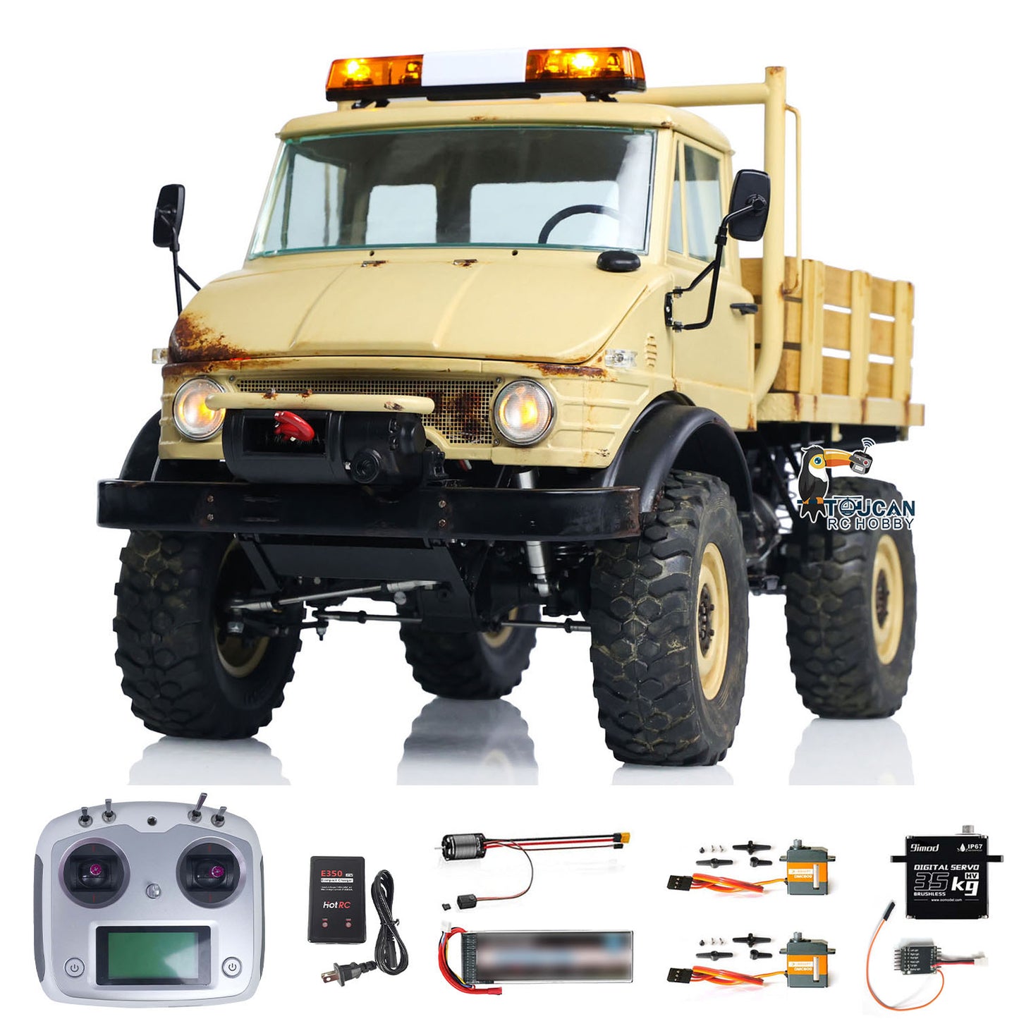 1/10 4x4 LESU RC Off-Road Vehicles RTR UM406 Crawler Trucks Model Brushless Motor ESC 2Speed Transmission Simulation Electric Car