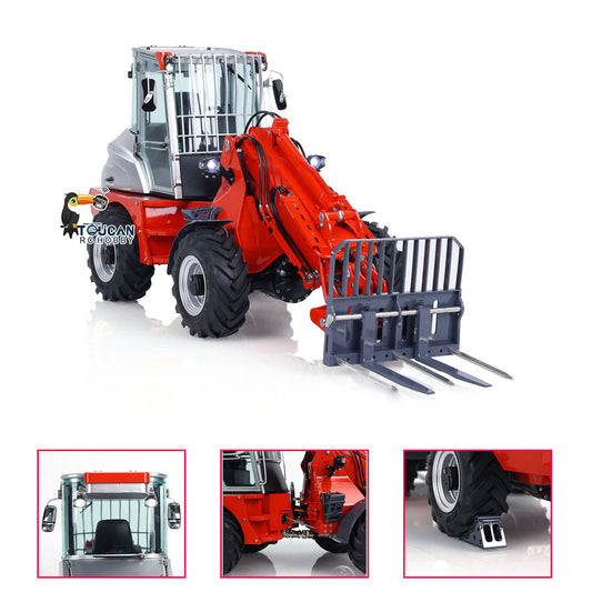 LESU AT1050 1/14 Scale Hydraulic RC Telescopic Arm Fork Truck Loader Painted Car PNP Assembled Simulation Model