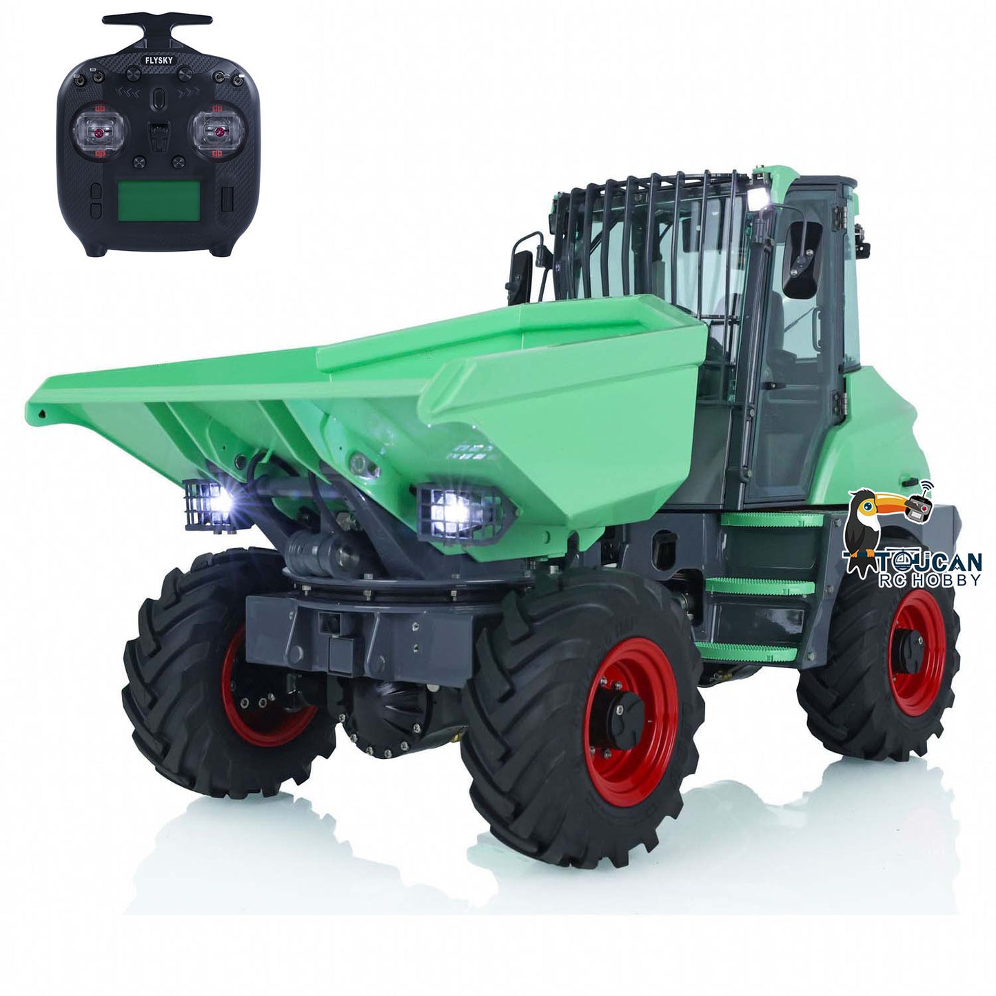 LESU 1/14 4X4 Painted AOUE 6MDX Metal Articulated Remote Controlled Hydraulic Dumper Truck Tipper Car ESC PNP Motor