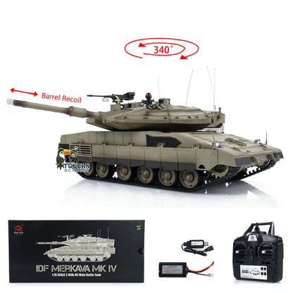 Henglong RC Tank TK7.0 IDF Merkava MK IV RC Main Battle Tank Infrared Combating Turret Rotation Standard Edition 3958-1