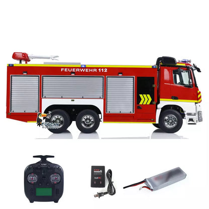 TOUCAN 1/14 6x4 RC Fire Fighting Truck Remote Control Fire Vehicles RTR Car Assembled and Painted Model Sound Light System