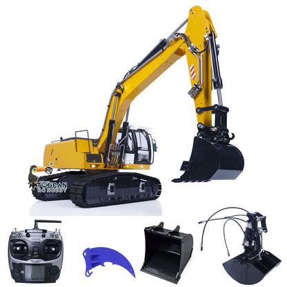 MTMODEL 1/14 946 Metal RC Hydraulic Excavator Wireless Controlled Construction Machine 2 Arms Model Clamshell Bucket Ripper