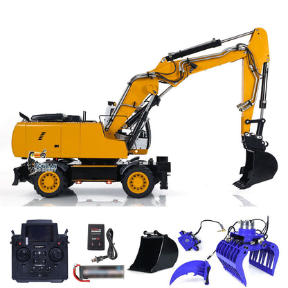 1/14 Wheeled RC Hydraulic Equipment Electric Excavator Simulation R946 PL18EV Radio Control Digger Grab Tiltable Clamshell Bucket