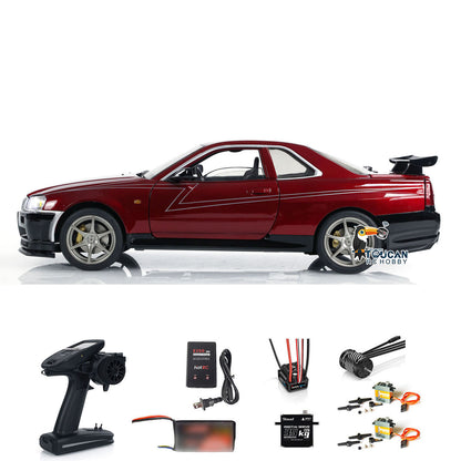 IN STOCK Customized Capo R34 4*4 1/8 Metal RC Roadster Cars Remote Control Drift Racing Vehicle Model Upgraded Version Brushless Motor Light System