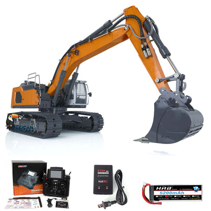 XDRC 1/14 Metal Assembled Hydraulic RTR RC Excavator Upgraded 5CH Valve RC Digger 945 W/ PL18EV Controller Light Sound System