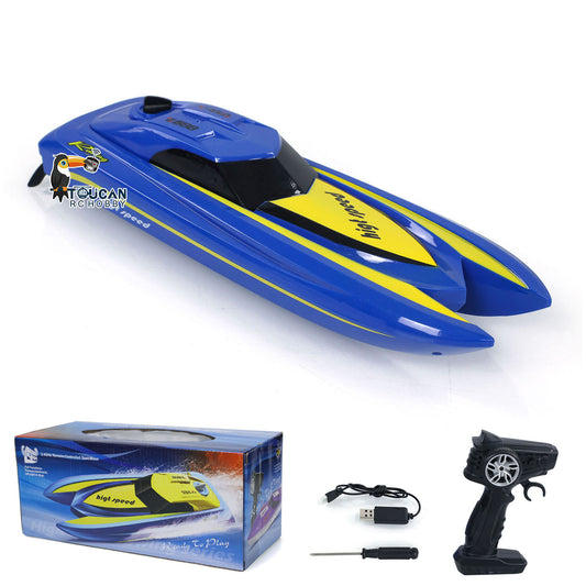 TOUCAN Plastic RC Boat Electric RTR Radio Controlled Racing Ship High Speed Boat Pool Lake Toy for Kids Adults Painted Assembled