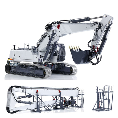 1/14 RC Full Hydraulic Excavator LESU Aoue LR960 Demolition Digging Arm Pump Lights Two Arms Digger 13CH Valve Car Model PNP