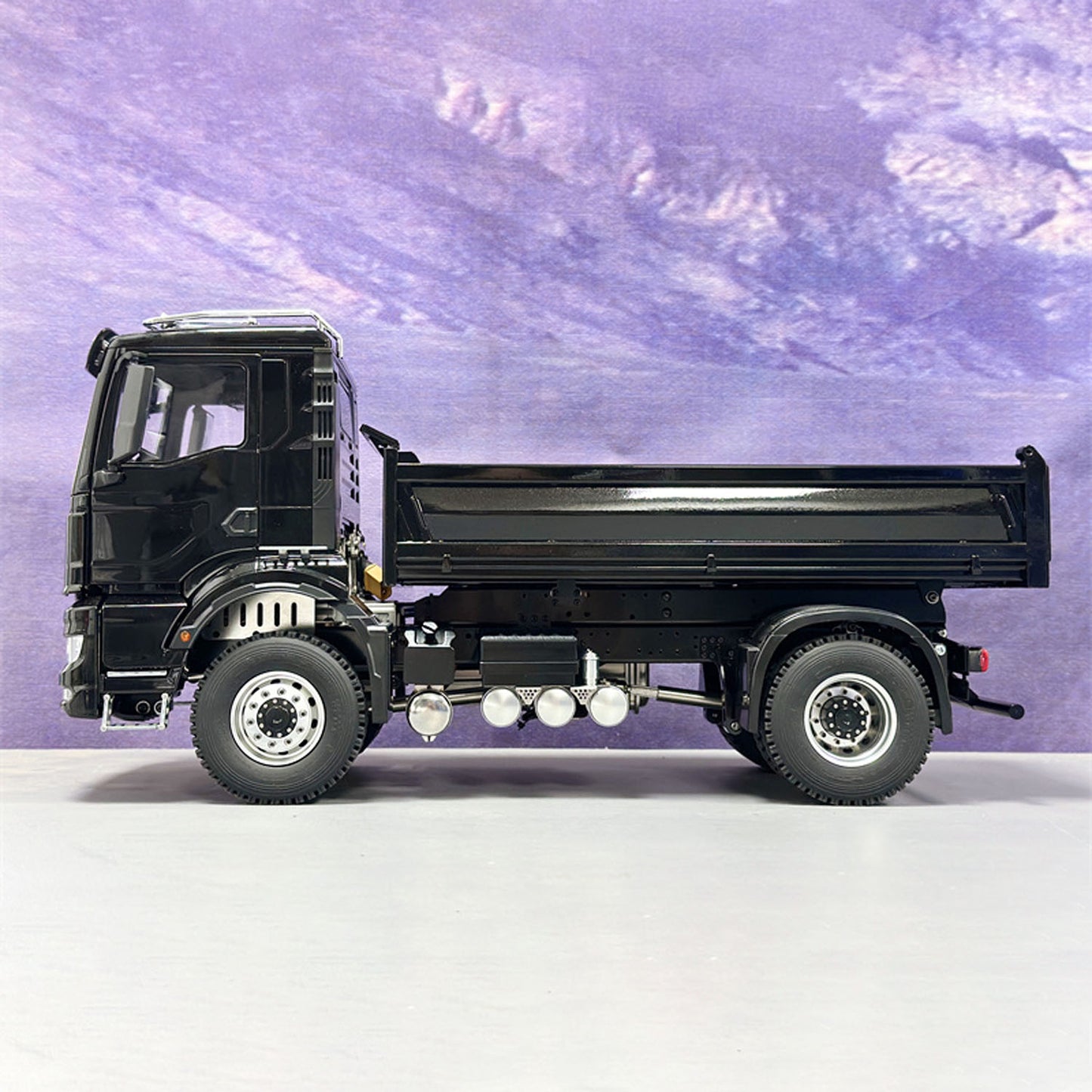 4x4 1/14 RC Hydraulic Dumper Trucks 4WD With Metal Cabin Light Sound Transmitter Receiver Tipper Car Emulated Painted Models