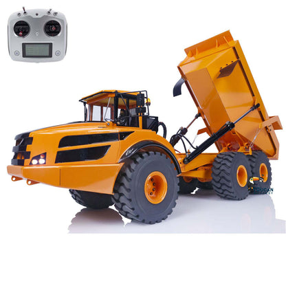 1/14 6x6 Hydraulic Lifting RC Articulated Truck Metal Dumper Car RTR Model A40G Remote Control Construction Vehicles Toys