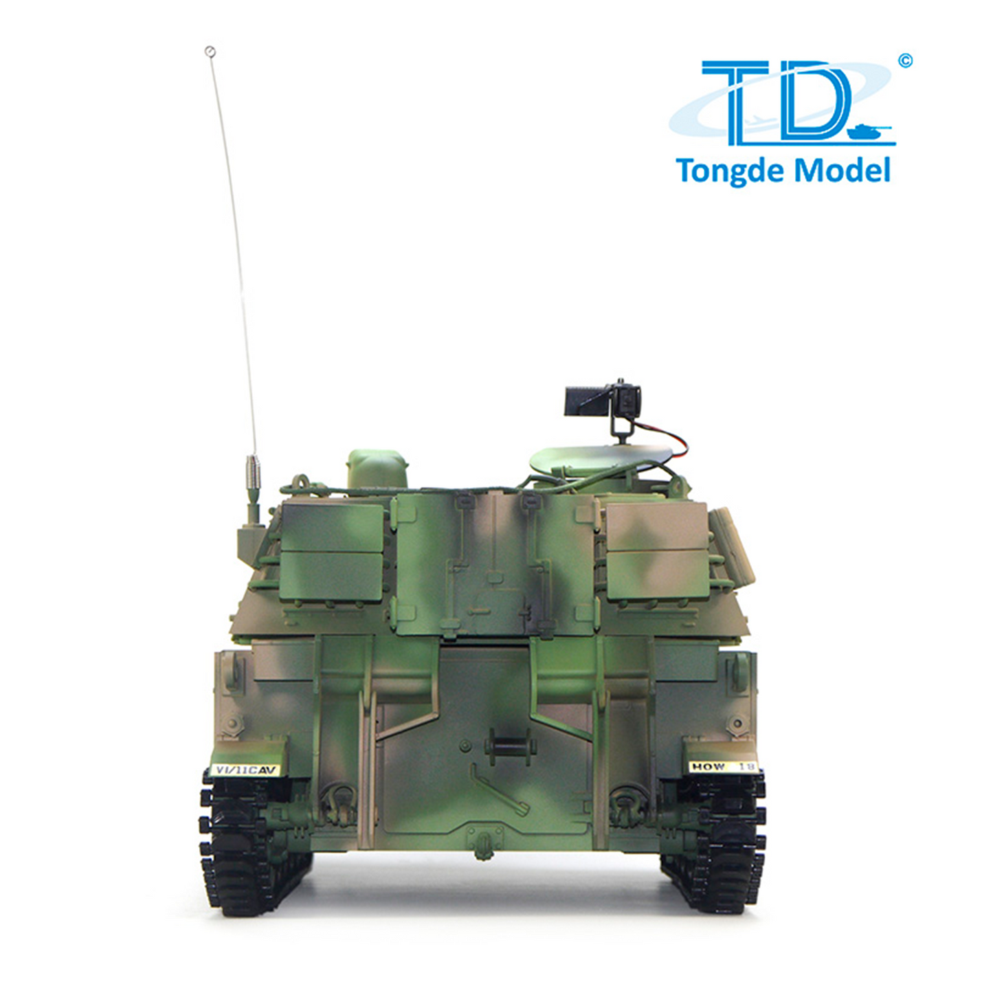 Tongde Model 1/16 M109A2 RC Tank RTR Self-propelled Howitzer Sound Light Metal Wheels Smoke Unit 45.9*19.8*18.5cm