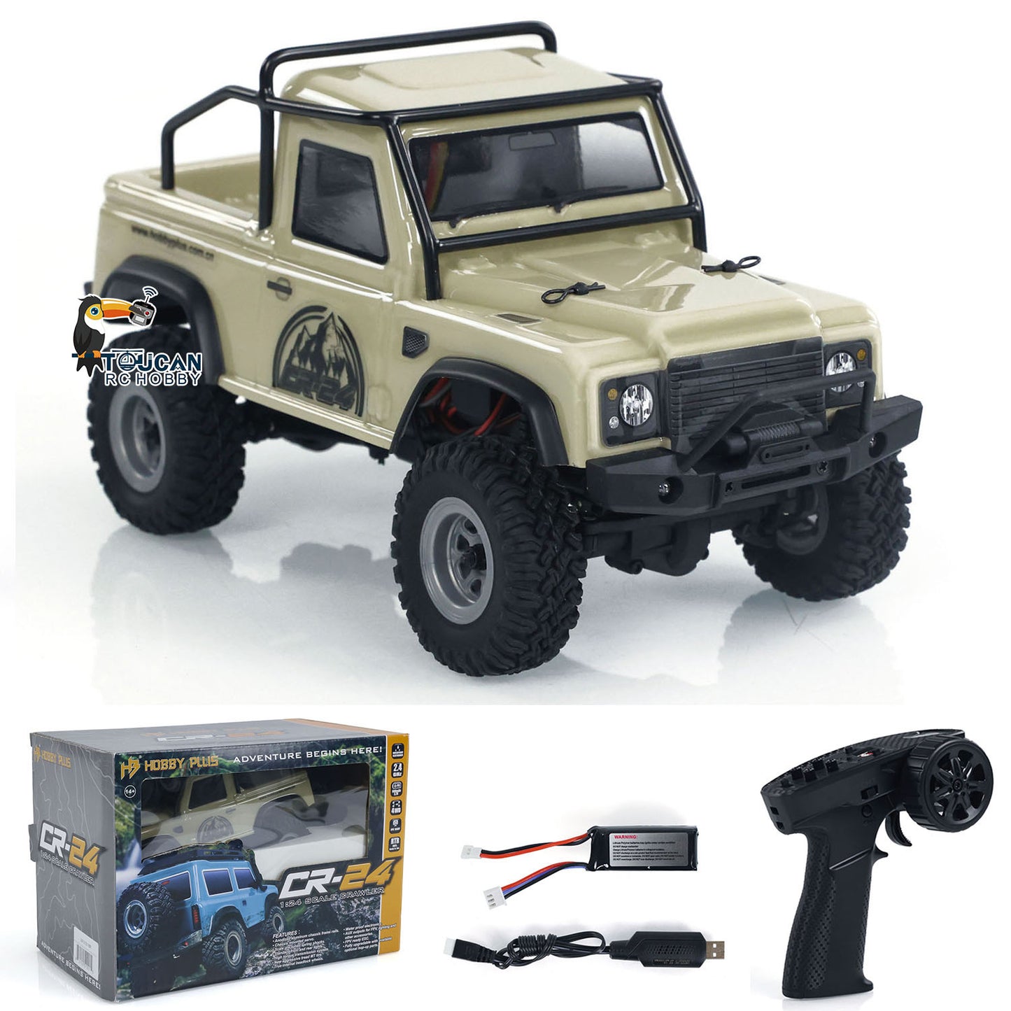 1:24 4x4 4WD RC Off-road Vehicles Mini Remote Control Climbing Crawler Car DIY Simulation Model ESC Servo Light System