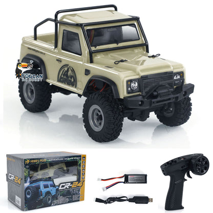 1:24 4x4 4WD RC Off-road Vehicles Mini Remote Control Climbing Crawler Car DIY Simulation Model ESC Servo Light System