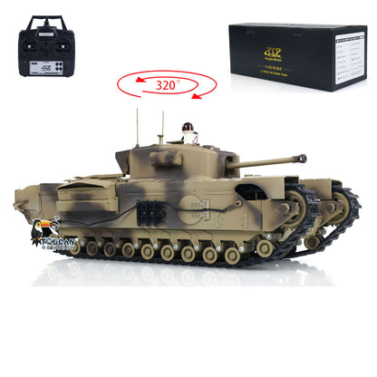 1/16 Military RC Battle Tank Churchill Mk.VII Metal Tracks Tongde Electric Tanks Painted and Assembled Smoke Unit