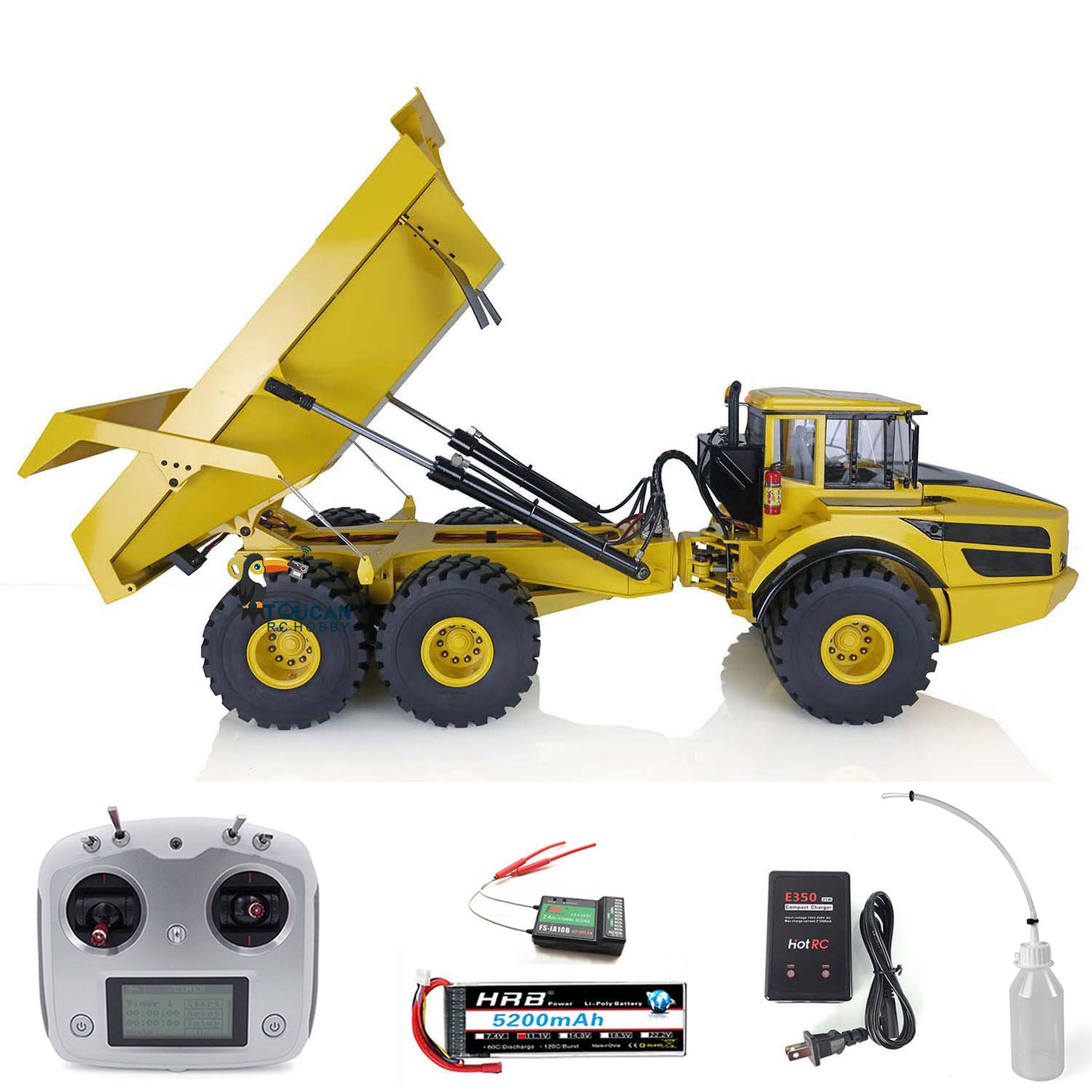 XDRC A40G 1/14 6x6 Metal Hydraulic RC Articulated Truck Radio Controlled Dumper Tipper RTR MODEL Toys Construction Vehicles