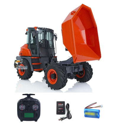 LESU 1/14 Metal Painted RC Remote Controlled Hydraulic Articulated Dumpers AOUE 6MDX Ready To Run Motor ESC Light System