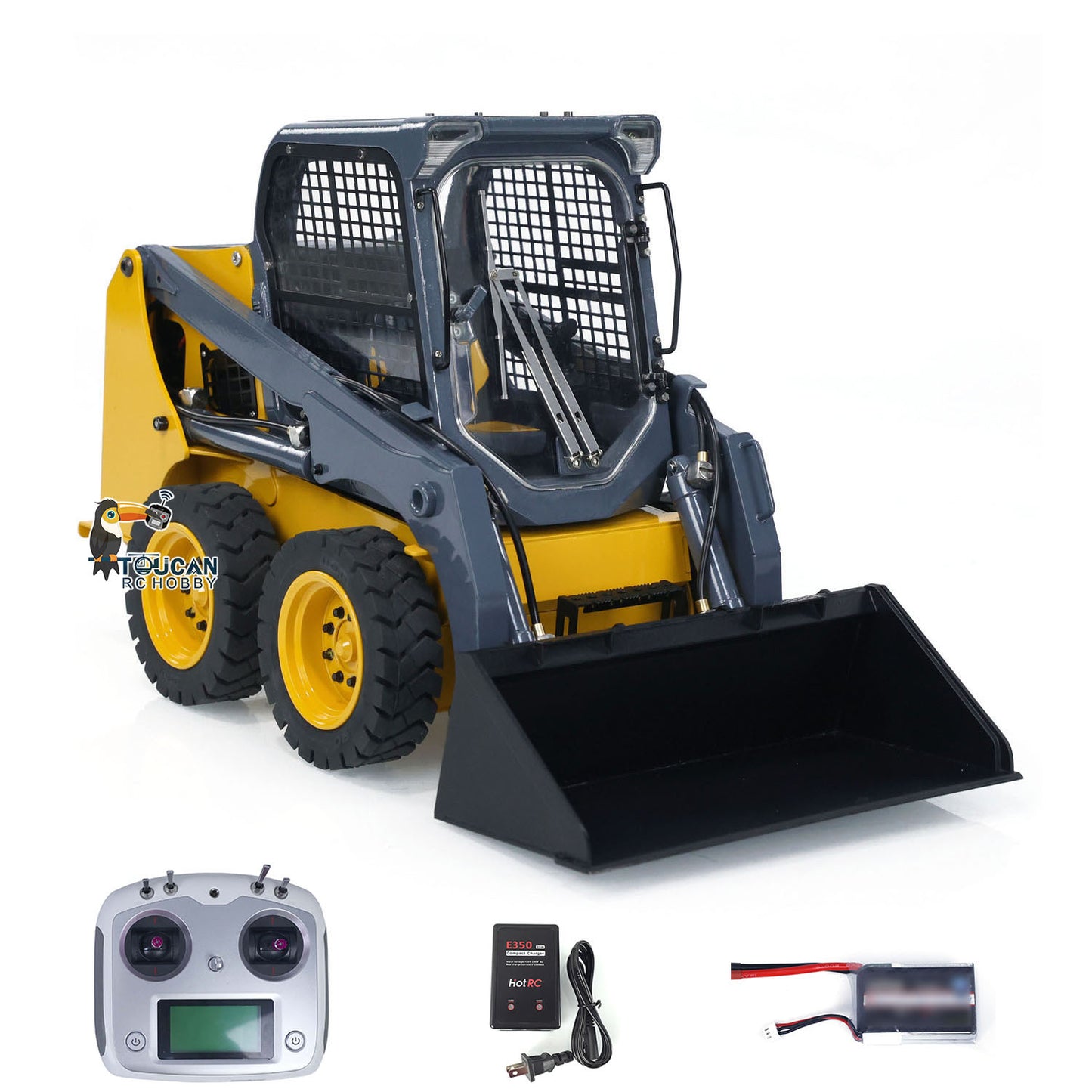 Metal 1/14 Hydraulic RC Skid-Steer Loader SM450 Remote Control Wheeled Car Model