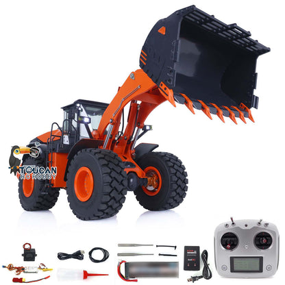 1/14 Hydraulic RC Loader ZW370 JDM 198 Remote Control Metal Construction Truck W/ New Sound Module Model