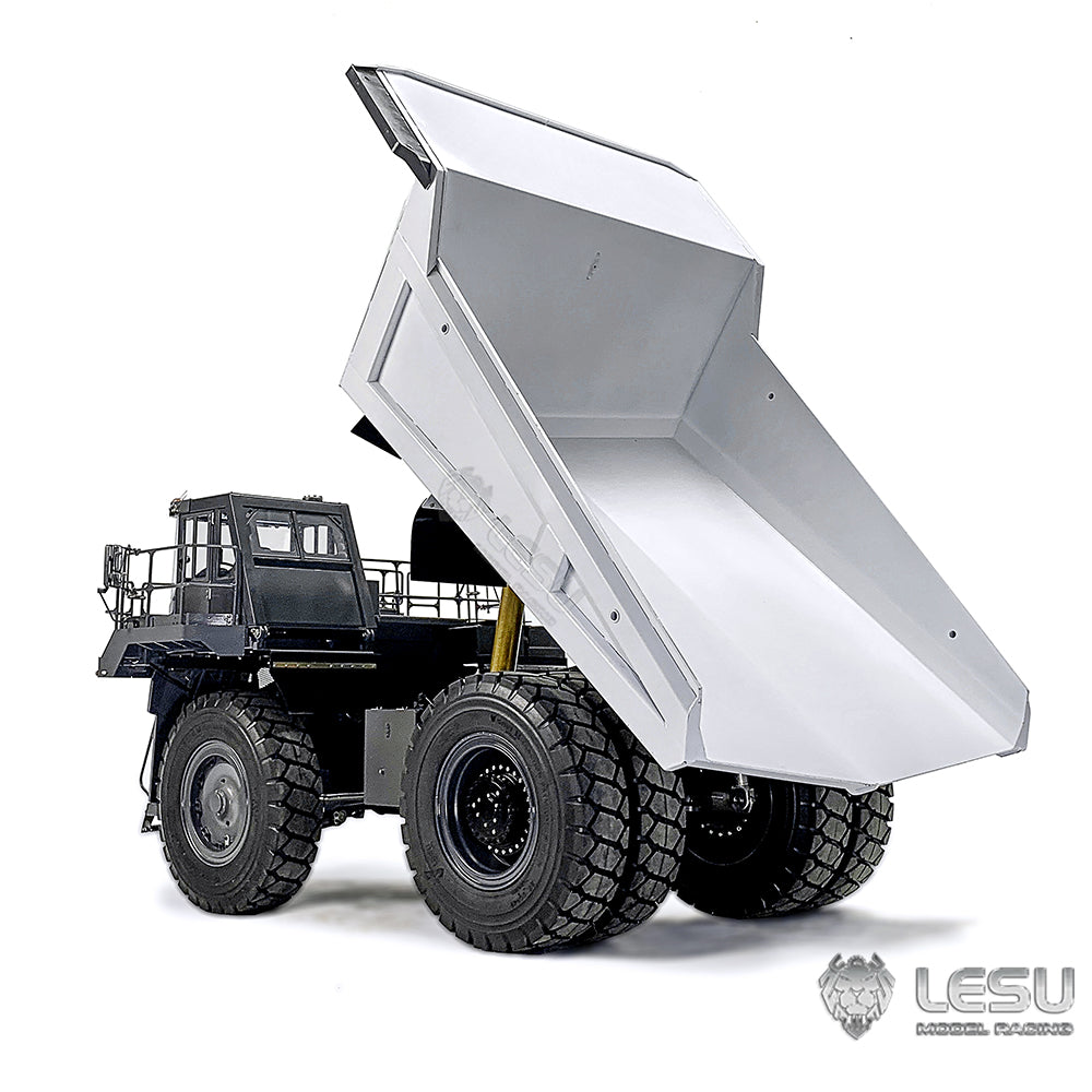 LESU 1/16 Metal Hydraulic RC Mining Truck Aoue R100E Radio Controlled  Dumper Car Simulation Hobby Models DIY Construction Vehicle