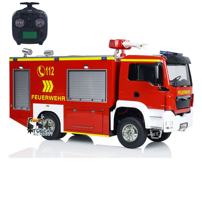 4x2 RC Fire Fighting Truck 1:14 2-speed Transmission Radio Control Fire Vehicles Assembled and Painted Sound Light System