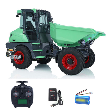 LESU 1/14 Metal Painted RC Remote Controlled Hydraulic Articulated Dumpers AOUE 6MDX Ready To Run Motor ESC Light System